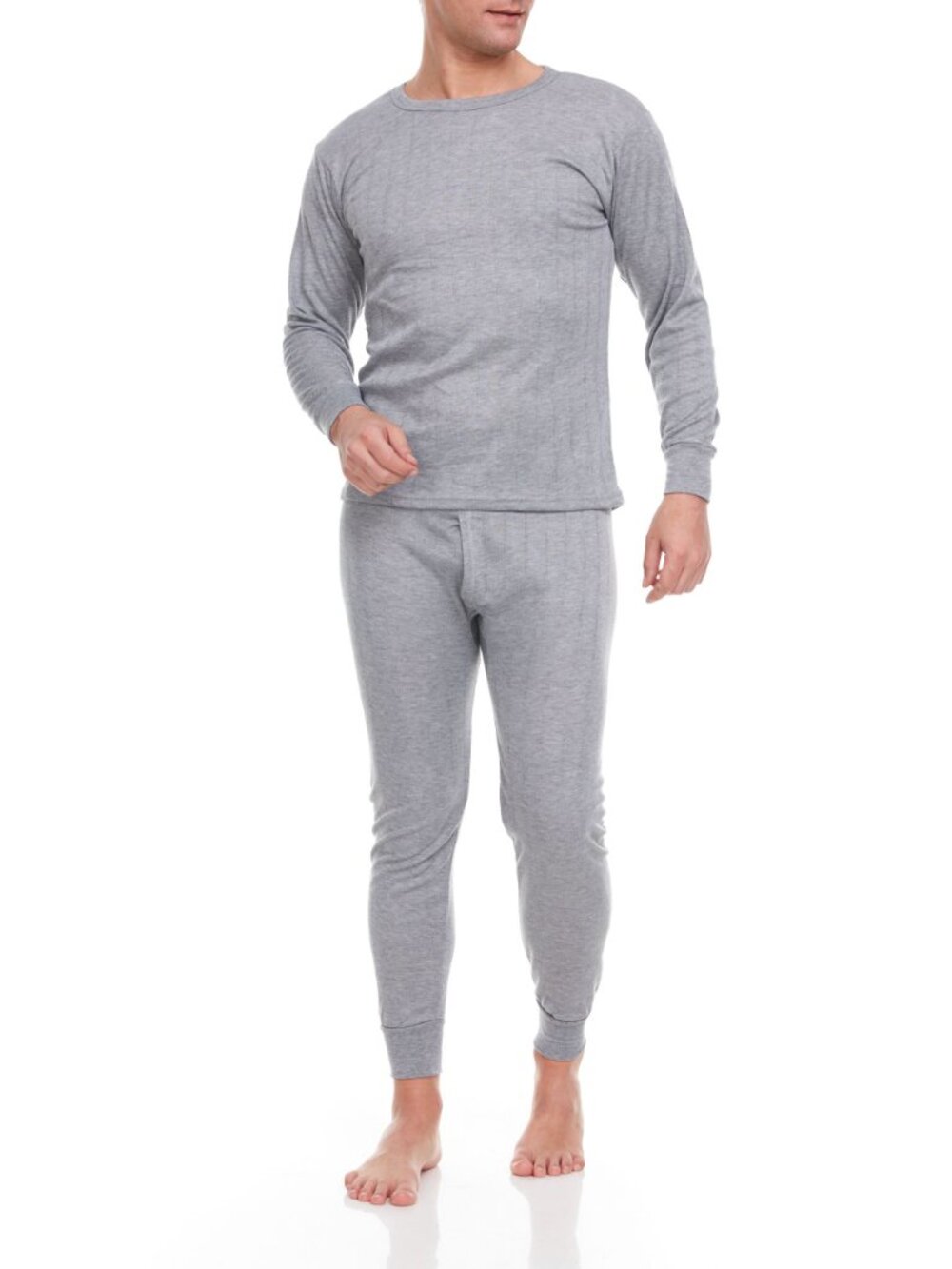 Men Cotton Fleece Thermal Underwear Set 2-Pack Warm Long Johns Winter Base Layer - Picture 4 of 6